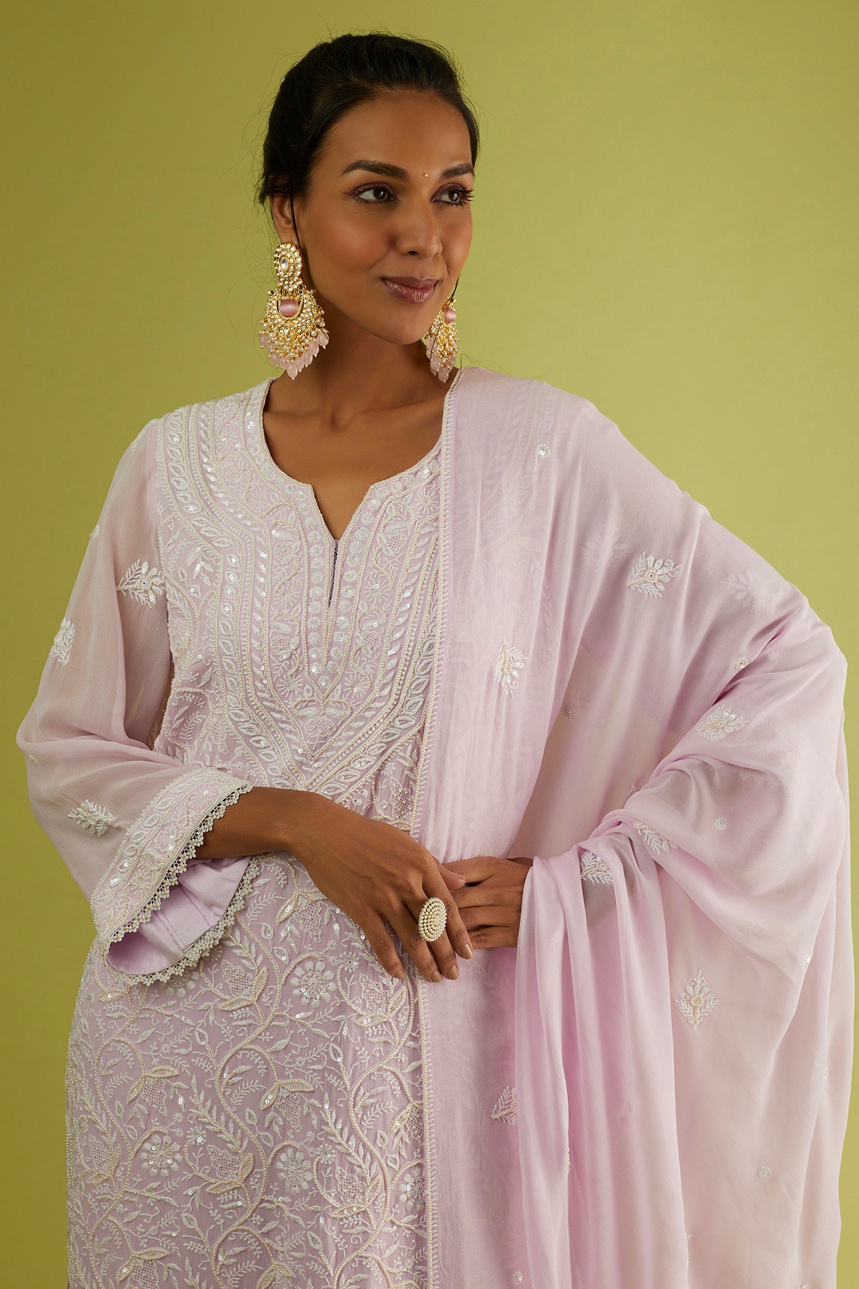 Lavender Chikankari Straight Kurti in Modal Fabric for Women Indian  Bollywood Designer Wear Kurta Lucknawi Kurti With Hand Embroidered Eira -  Etsy